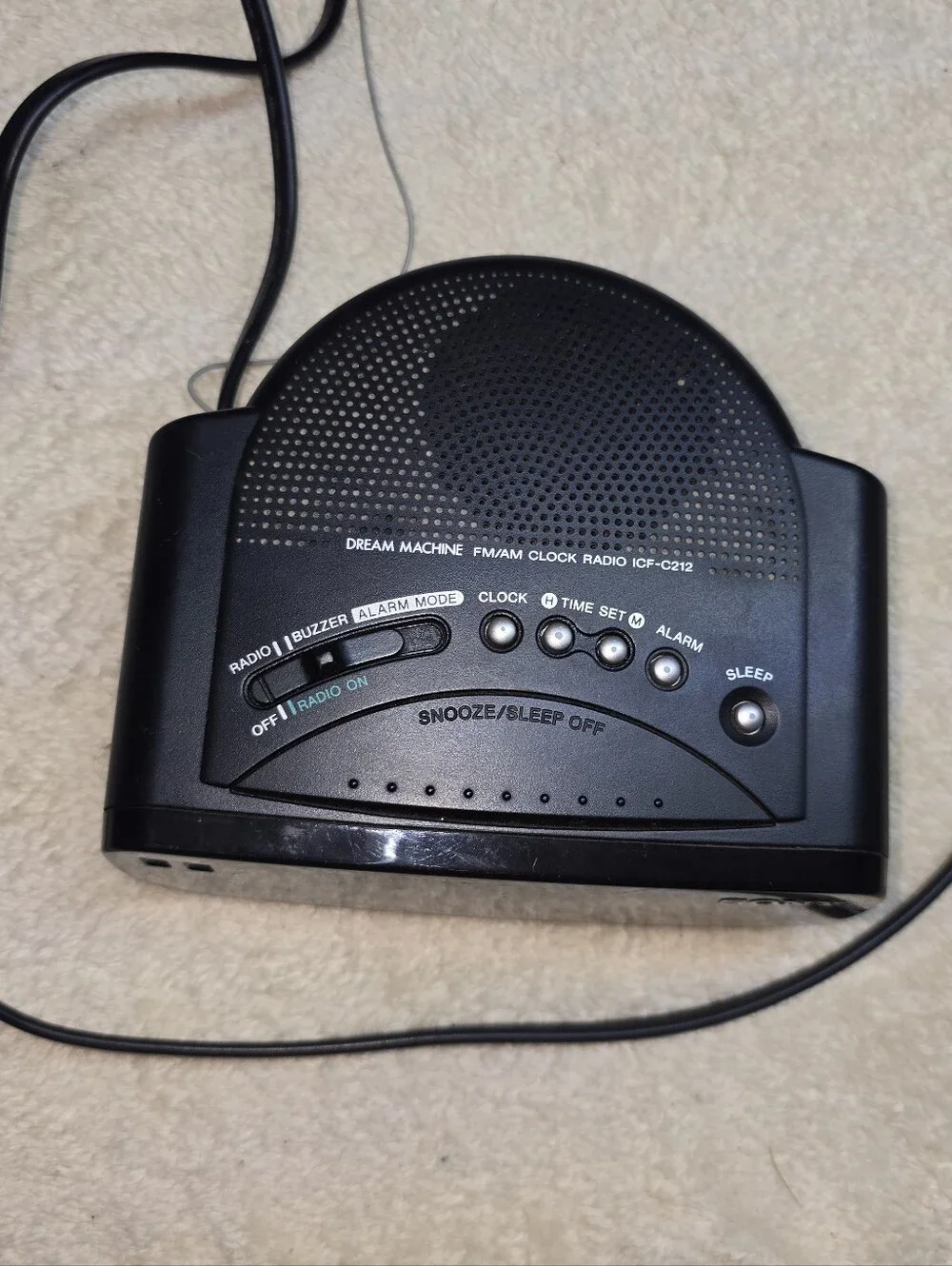 Sony Dream Machine ICF-C212 FM AM Clock Radio LED-Tested 100%